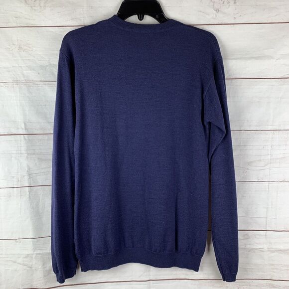 Core Concepts Merino Wool Sweater Pullover Small Red Navy Graphic Ski Deer Geo - Picture 11 of 16